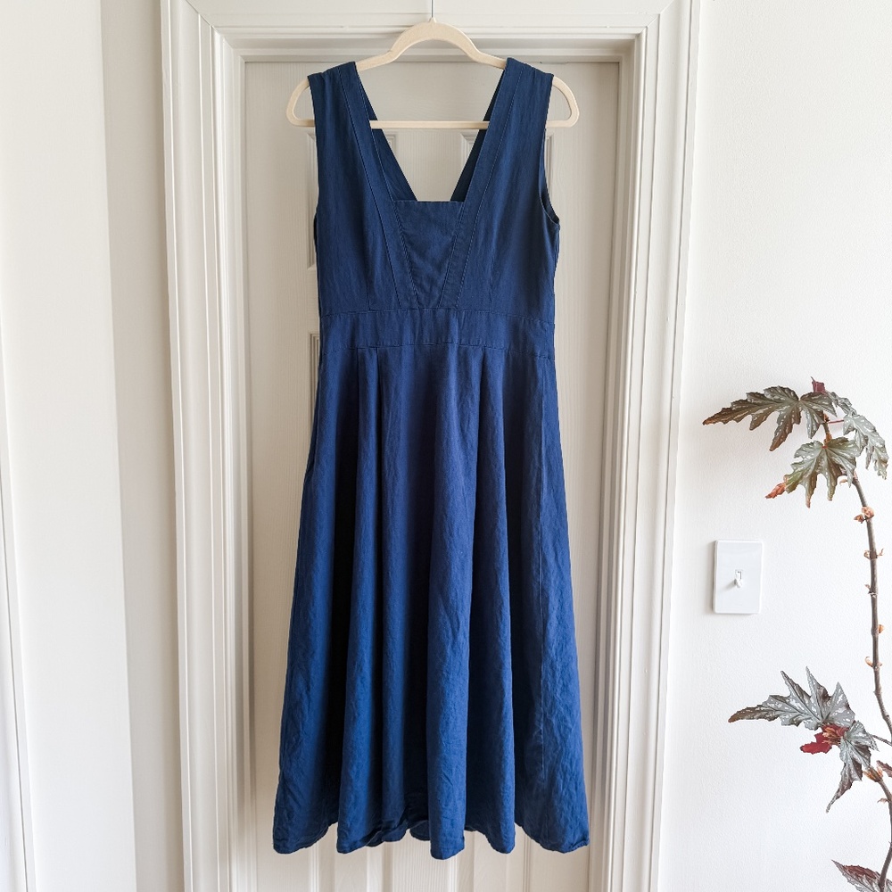 Banana Republic Linen Blend Blue Laguna Maxi dress - Picture 5 of 8